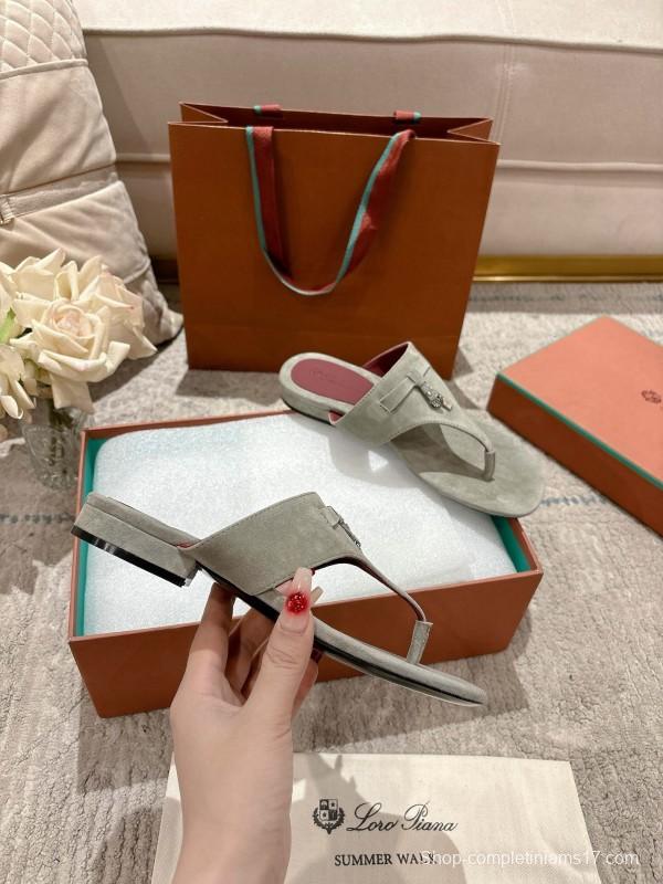 2025 Slippers LP Beige Suede Slippers LY00350