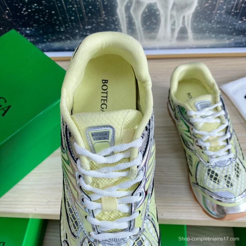 2025 Unisex BV Yellow Silver Mesh Rubber Running Sneakers LY0000