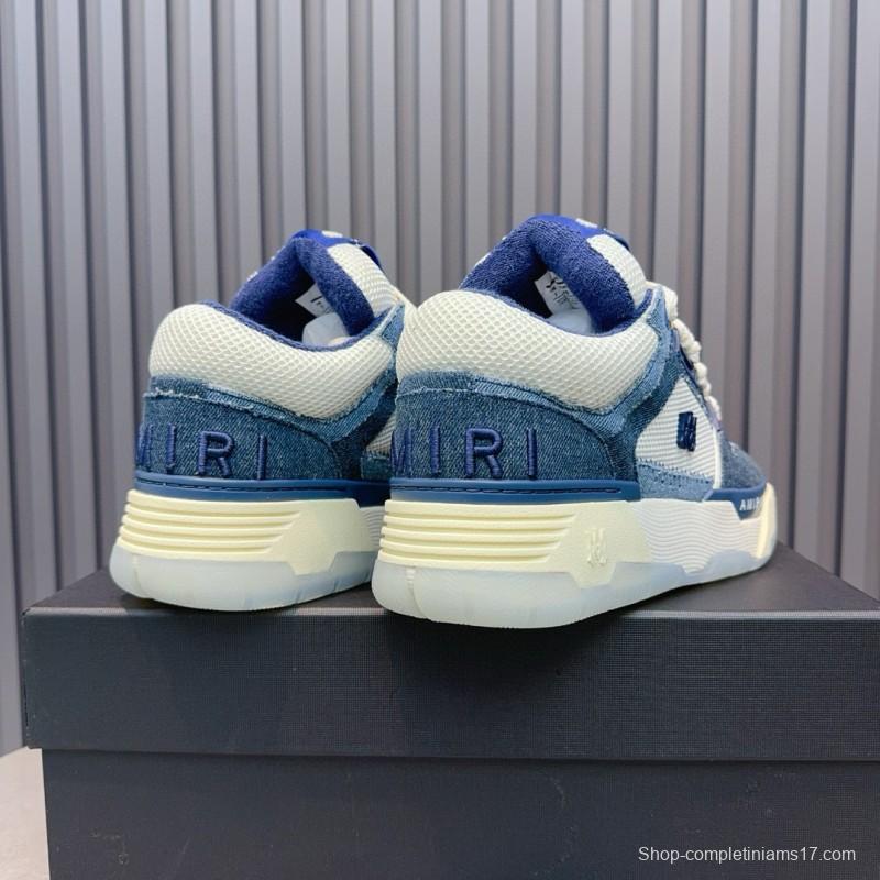 2024 Unisex Amiri blue white denim mesh sneakers MJ00360