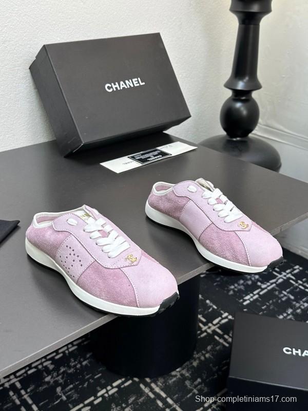2025 Women CHANEL Pink Suede Casual Sneakers Classic Craftsmanship LY00360(F)