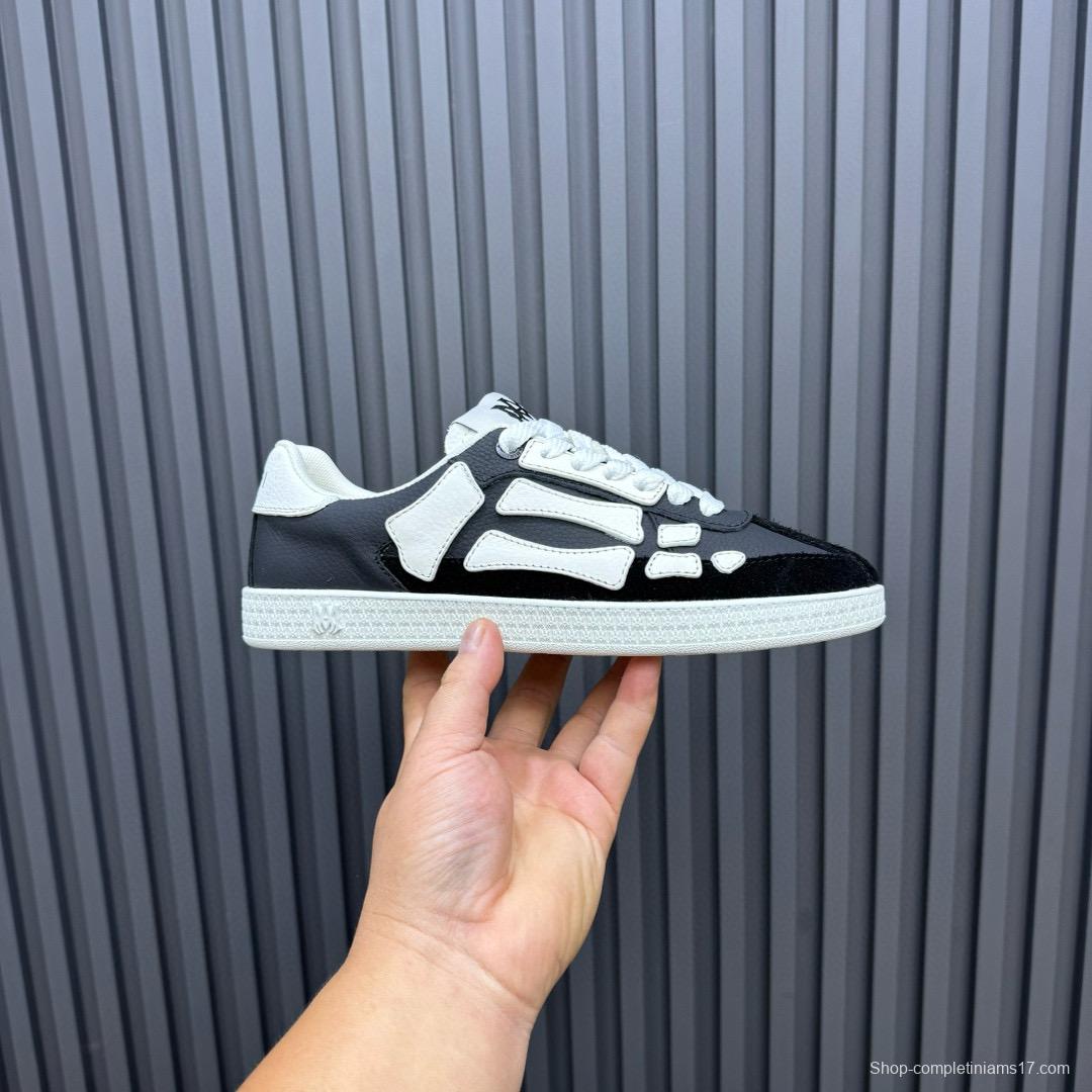 2024 Unisex Amiri Black White Leather Sneakers MJ00300
