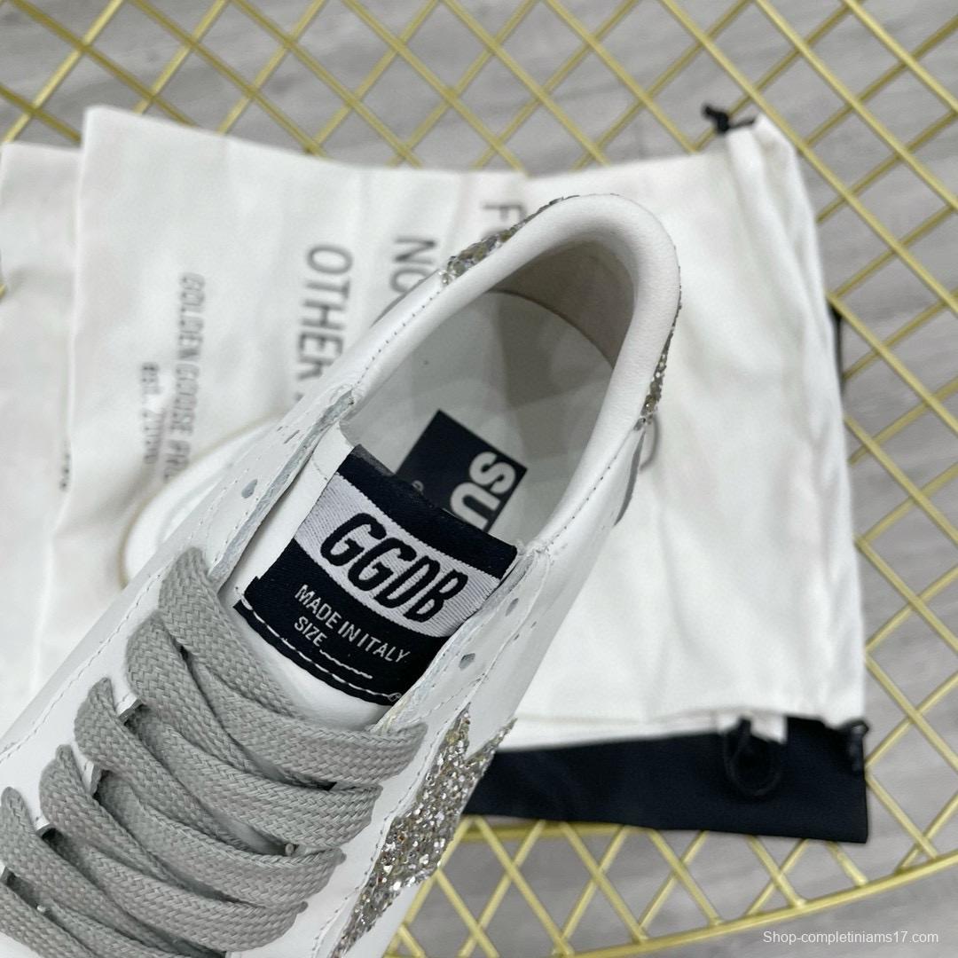 2024 Unisex GGDB White Silver Leather Low Top Sneakers MJ00260