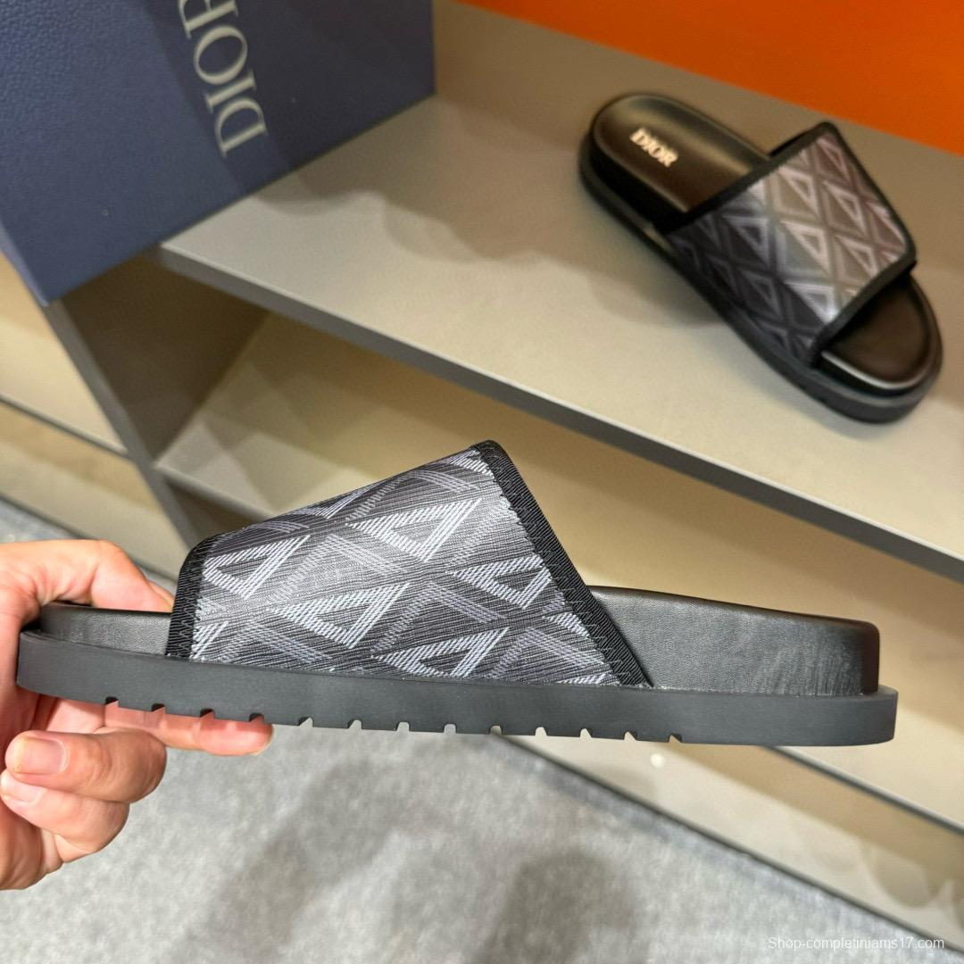 2024 Dior Black Mesh Slippers MJ00180