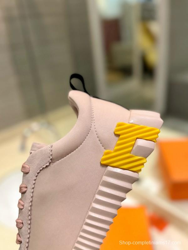2024 Women Hermès Pink Leather Sneakers
