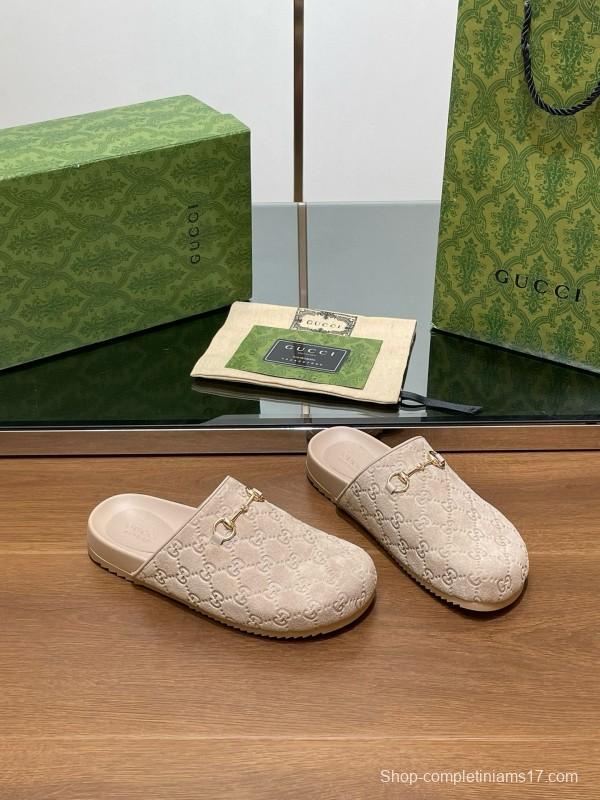 2024 Slippers Gucci Beige Leather Mule MJ00280
