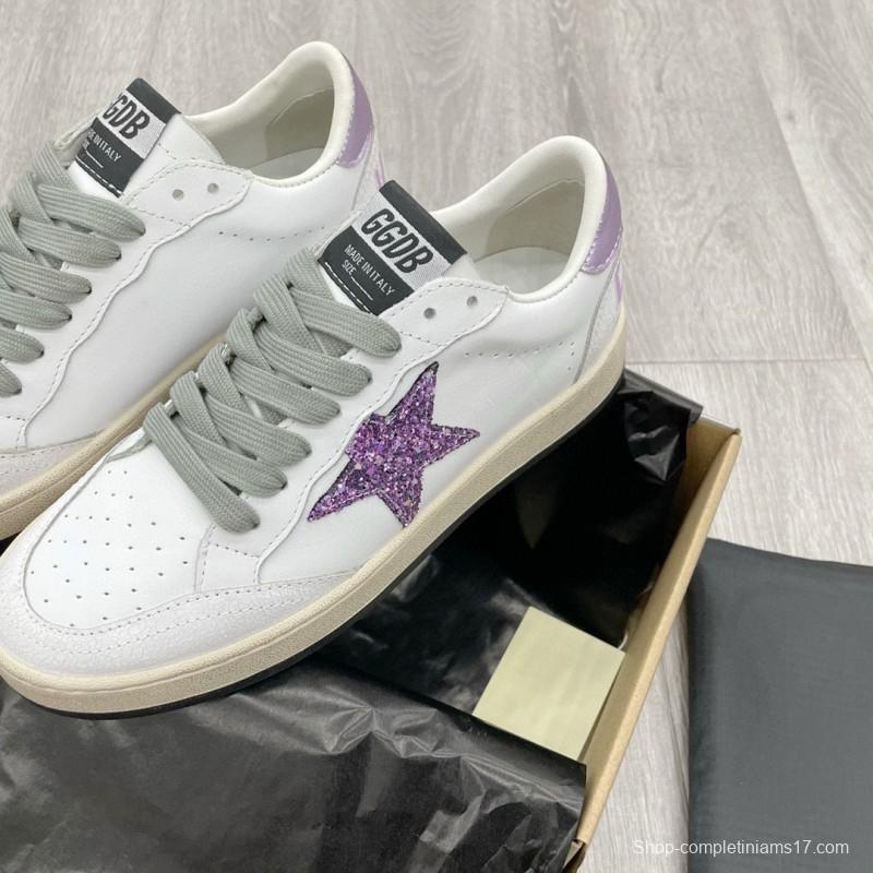 2024 Unisex GGDB White Purple Leather Sneakers MJ00260