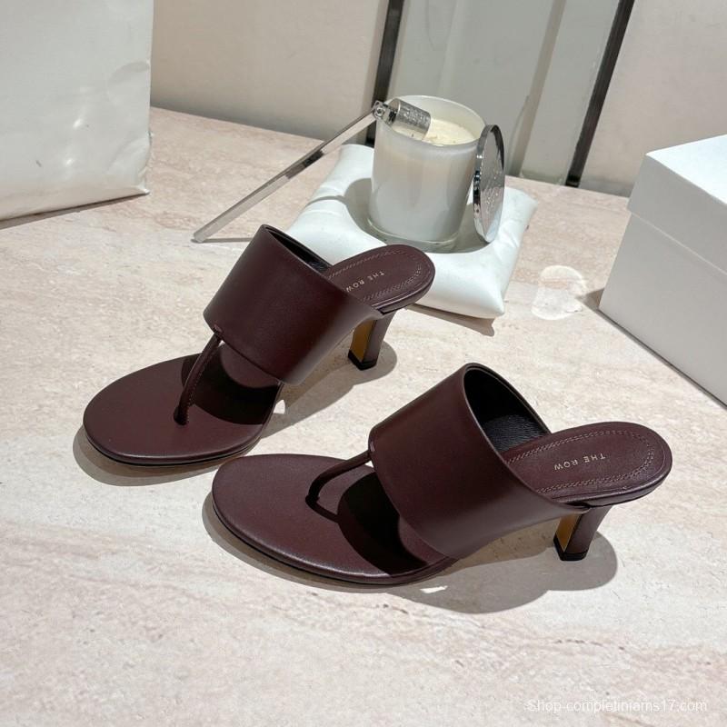 2025 Toteme Brown Calfskin Slippers