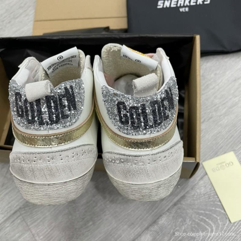 2024 Unisex GGDB White Pink Leather Suede High Top Sneakers MJ00300