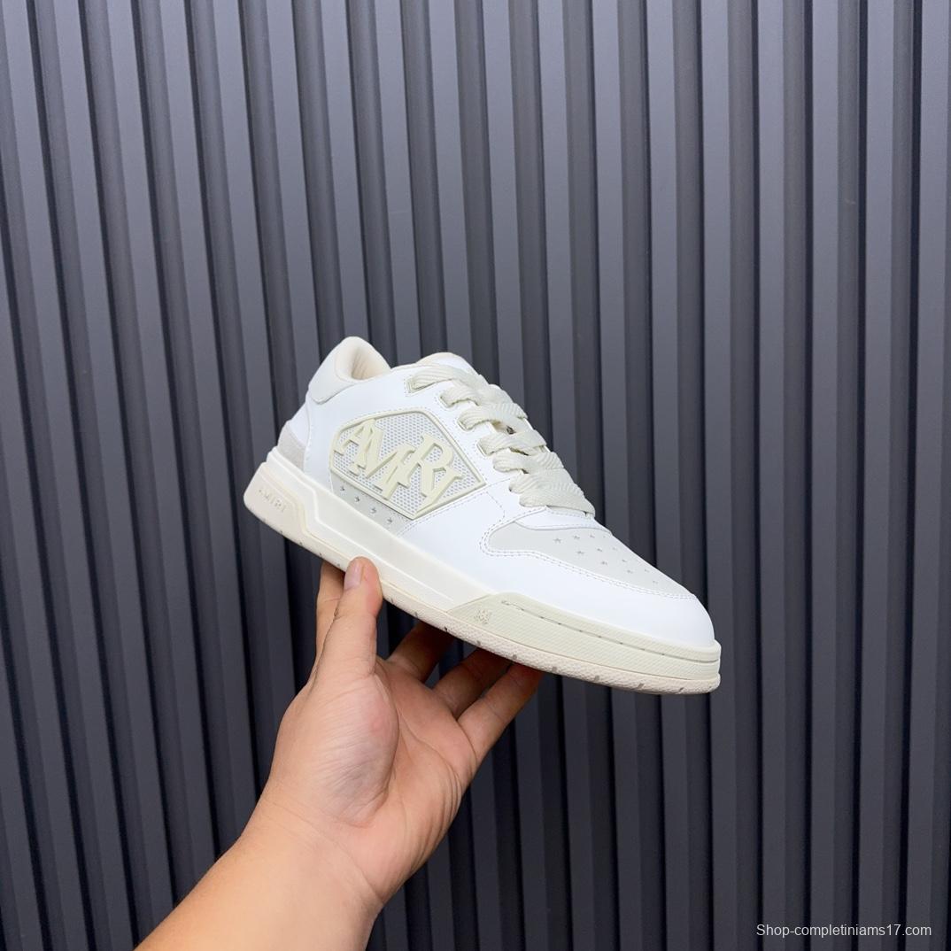 2025 Unisex Amiri White Leather Sneakers MJ00360