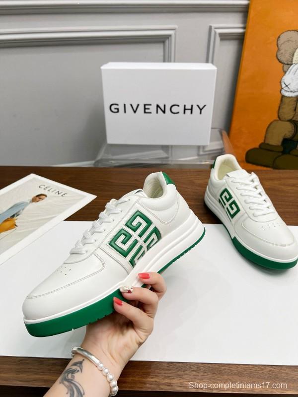 2024 Men Givenchy White Green Leather Sneakers MJ00380