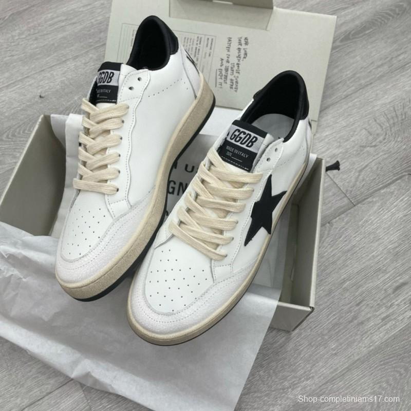 2024 Unisex GGDB White Black Leather Sneakers MJ00260