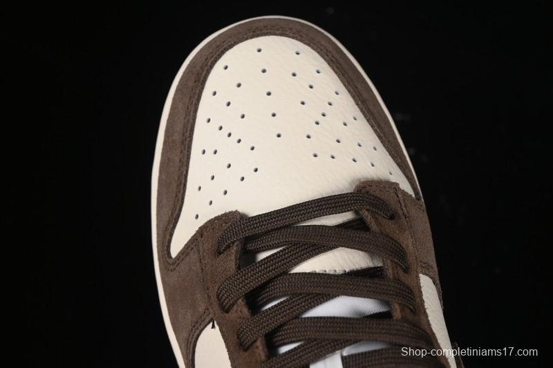 Nike SB Dunk Low White Mocha Low-Top Casual Skate Shoes - FQ8249-104