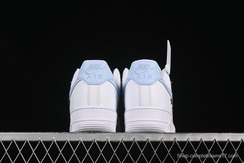 Nike Air Force 1 '07 Low Custom 2D Theme Four Hook Sky Blue Casual Sneakers - ZH0316-084