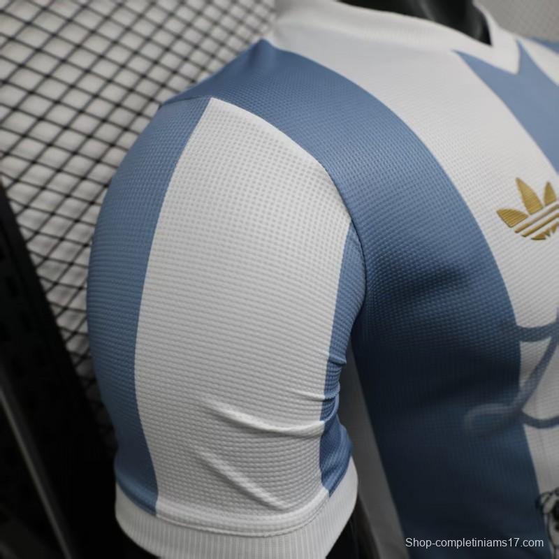 Player Version 2025 Argentina Blue with Messi Celebration Print Jersey