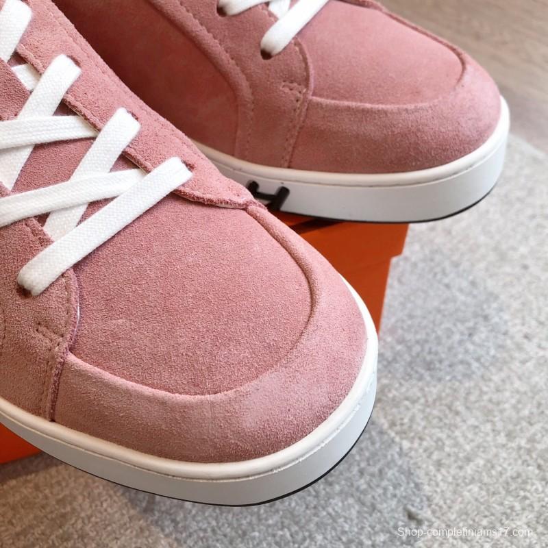 2025 Unisex H Pink Suede Sneakers AS00380