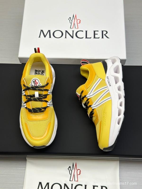 2025 Unisex Moncler Yellow Black White Cordura Gore-Tex Rubber Outdoor Running Shoes AS00390