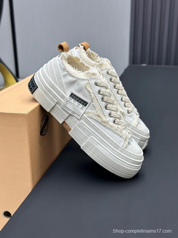 2025 Unisex XVESSEL White Canvas Plimsolls Vulcanized LY00360