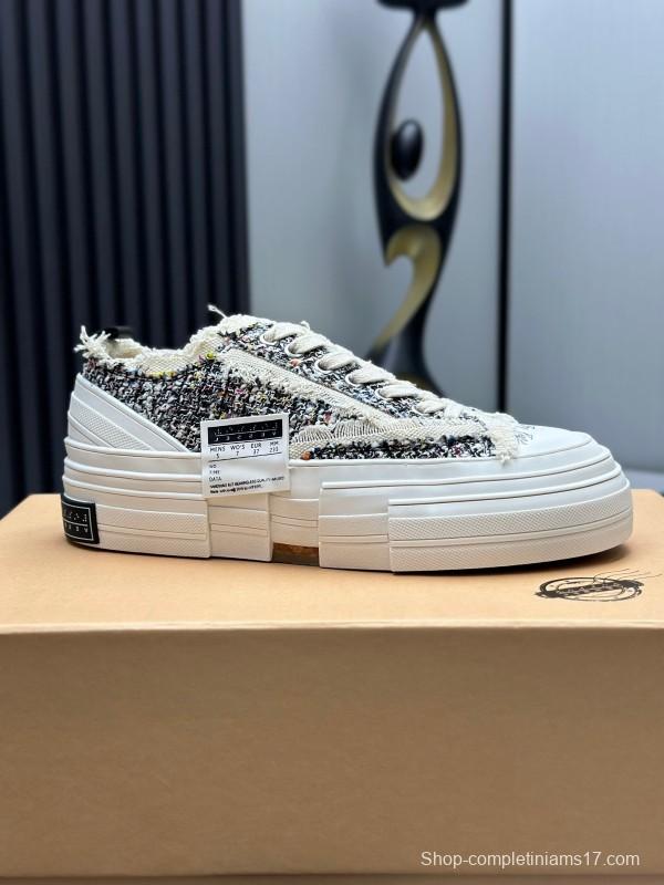 2025 Unisex XVESSEL White Black Canvas Plimsolls Vulcanized AS00260