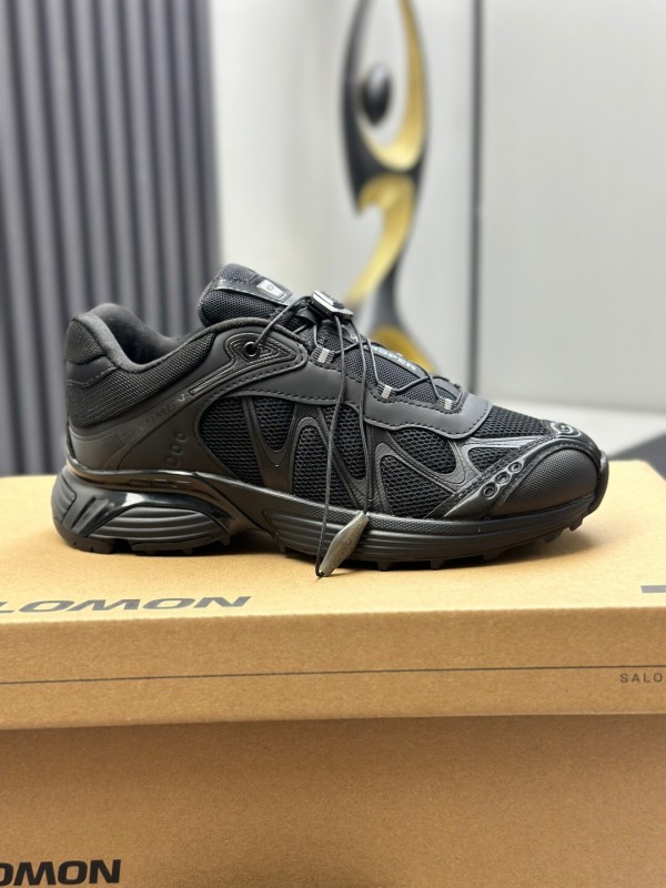 2025 Unisex SALOMON Black Leather Mesh Outdoor Casual KFY00320