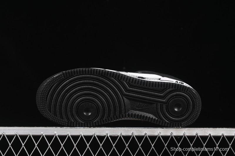 Nike Air Force 1'07 Low Custom Denim Swoosh Casual Sneakers - ZH0316-091