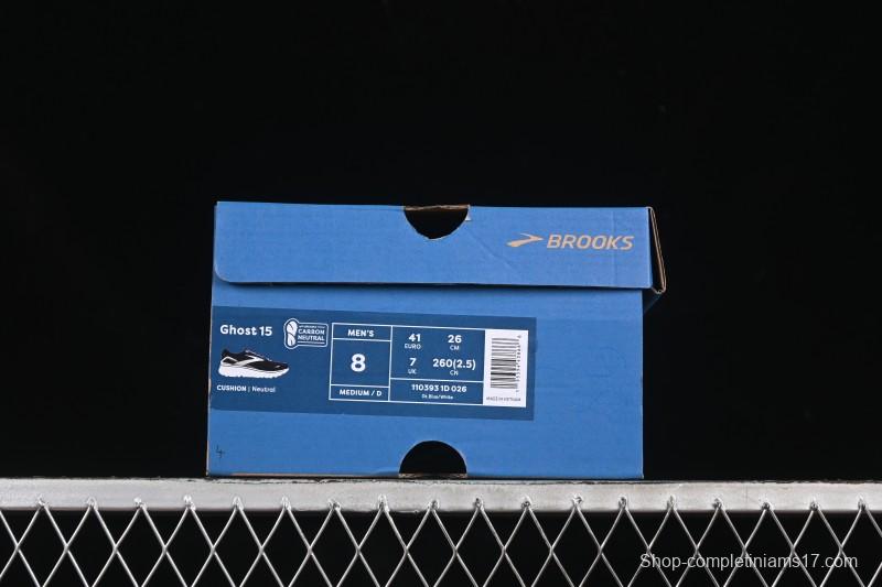 Brooks Ghost 15 Low-Cut Breathable Cushioned Support Casual Running Shoes - 1103931D026