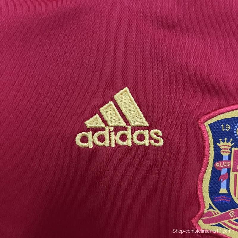 Retro 2010 Kids Spain Home Size 16-28 Jersey