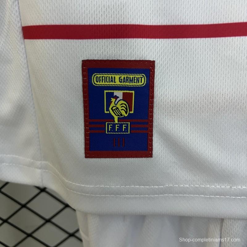 Retro 1998 Kids France Away Size 16-28 Jersey