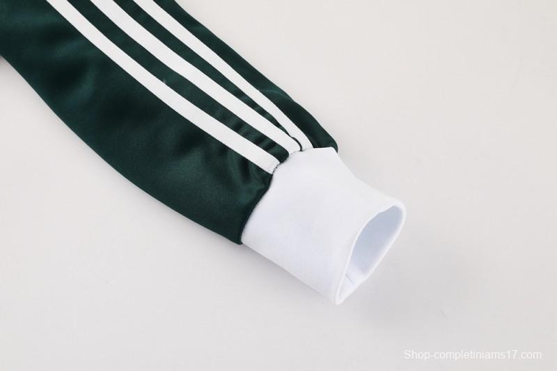 2025 Adidas Original Green Full Hoodie Zipper Jacket +Long Pants