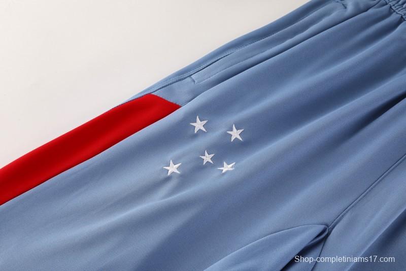 25/26 Cruzeiro Bluish Gray Navy Half Zipper Jacket+Long Pants