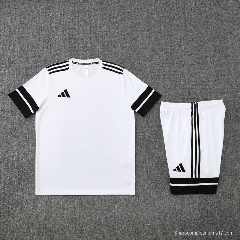 2025 Adidas White Short Sleeve Jersey+Shorts