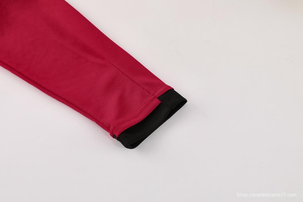 2025 Nike Red Full Hoodie Zipper Jacket +Long Pants