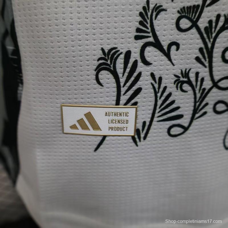 Player Version 2025 Algeria White with Traditional Pattern Jersey
