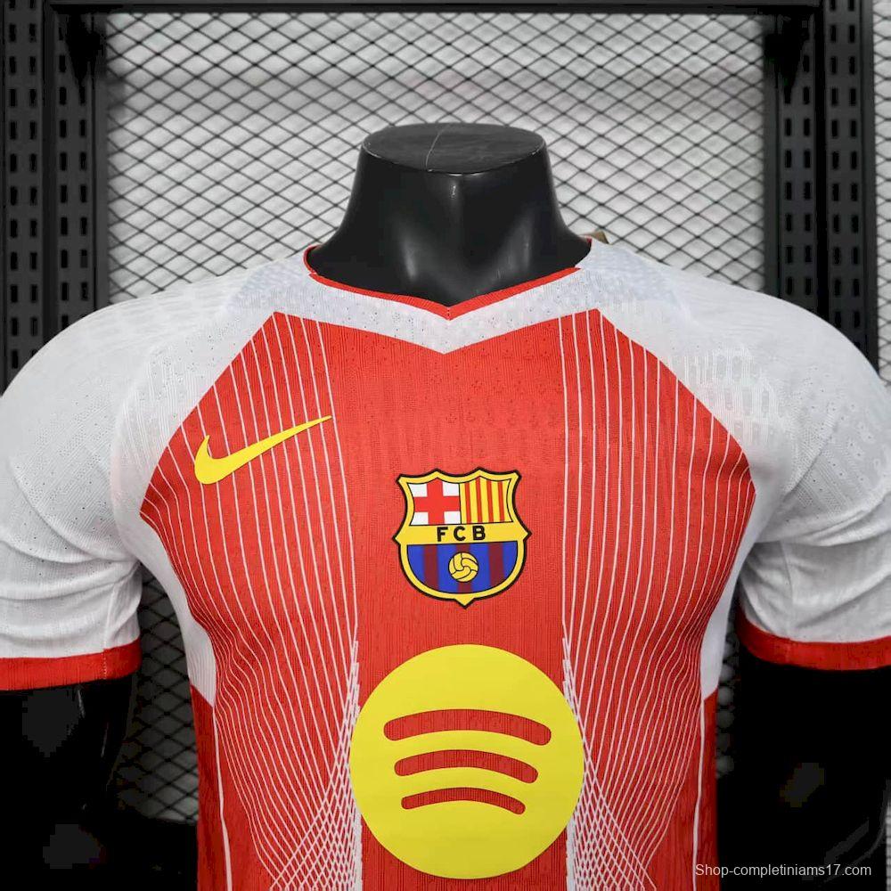 2025/26 Player Version Barcelona Orange Special Edition Jersey