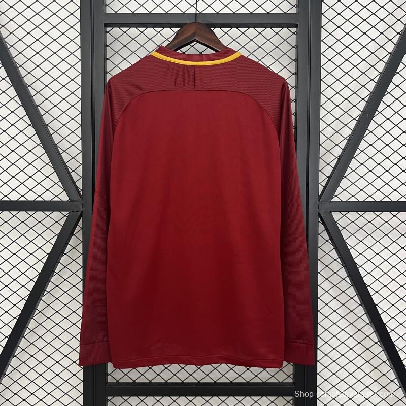 Retro 17/18 Roma Home Long Sleeve Jersey