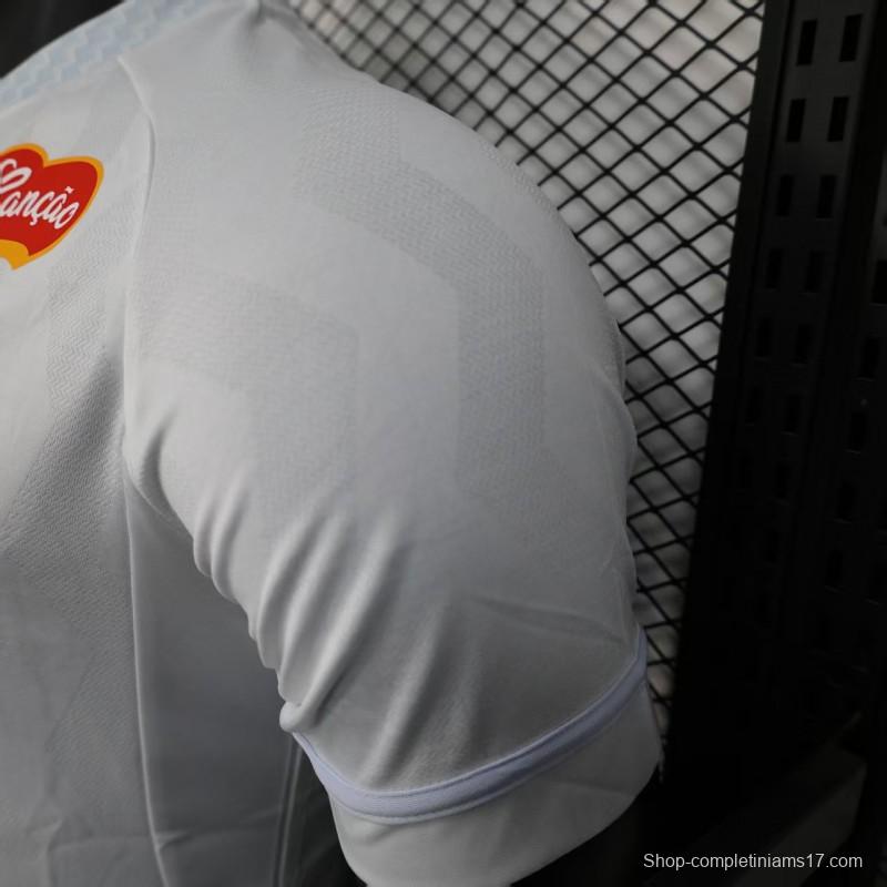 Player Version 25/26 Santos Home Jersey With Full Sponsors