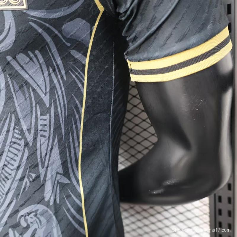 Player Version 2025 Mexico Black with Eagle Feather Pattern Jersey