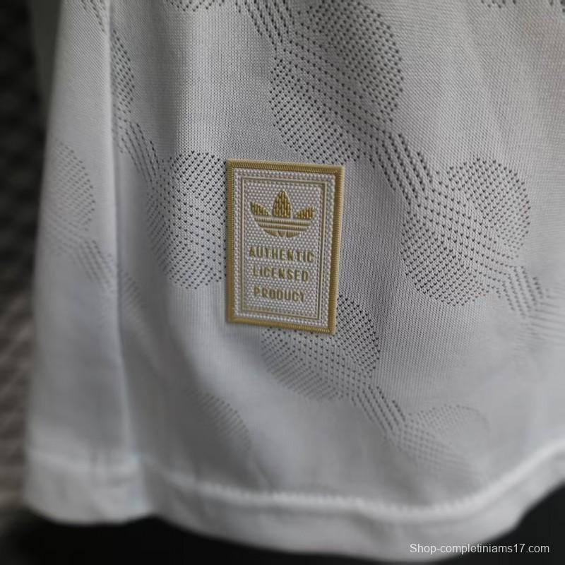 Player Version 25/26 Real Madrid White with Geometric Pattern Jersey