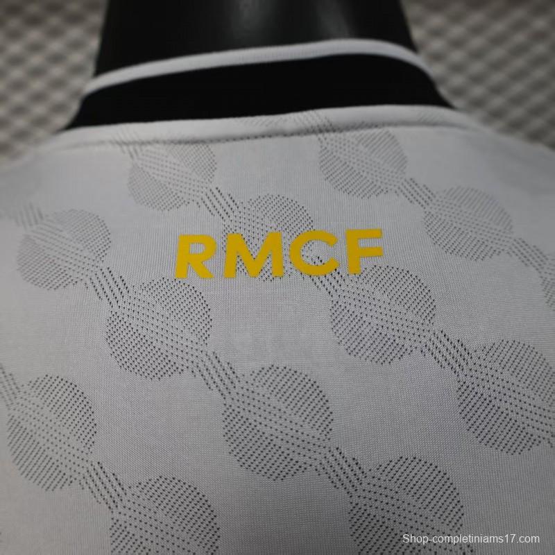 Player Version 25/26 Real Madrid White with Geometric Pattern Jersey