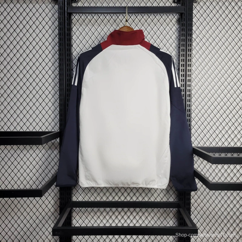 25/26 Manchester United Jacket White Windbreaker