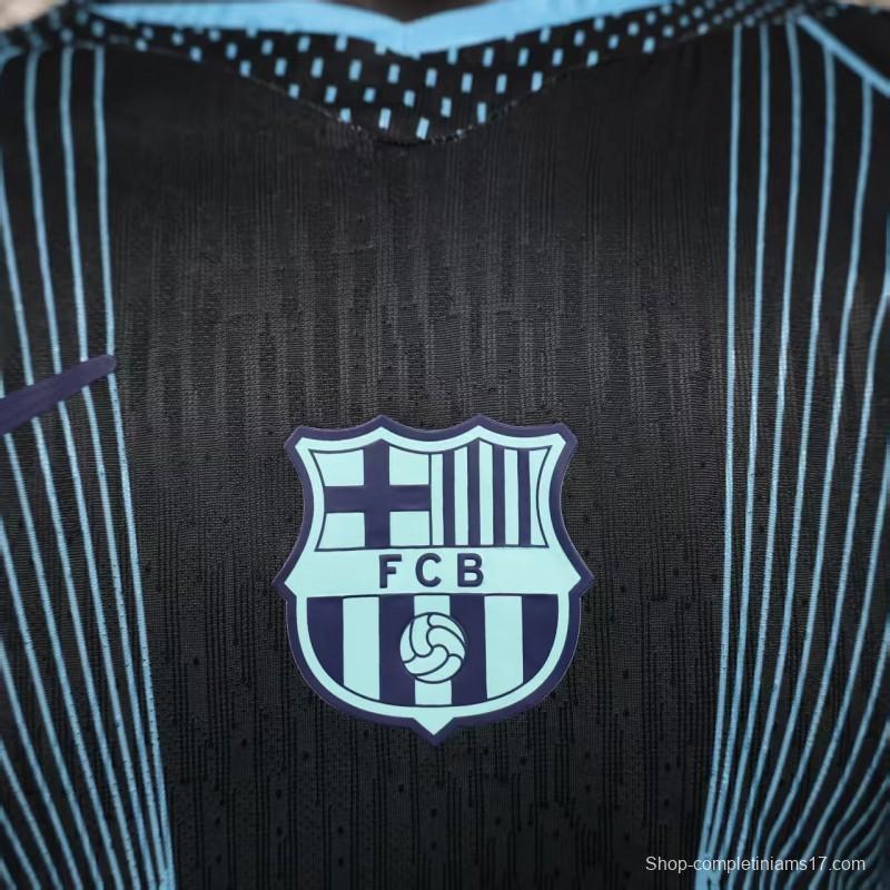 Player Version 25/26 FC Barcelona Black with Geometric Line Pattern Jersey