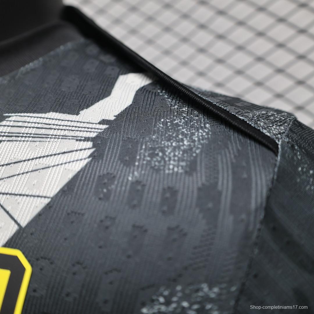 Player Version 25/26 FC 
Al-Ittihad Black with Abstract Camouflage Pattern Jersey