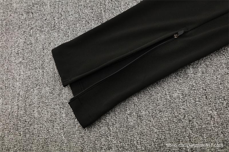 25/26 Napoli Black Grey Camouflage Half Zipper Jacket+Long Pants