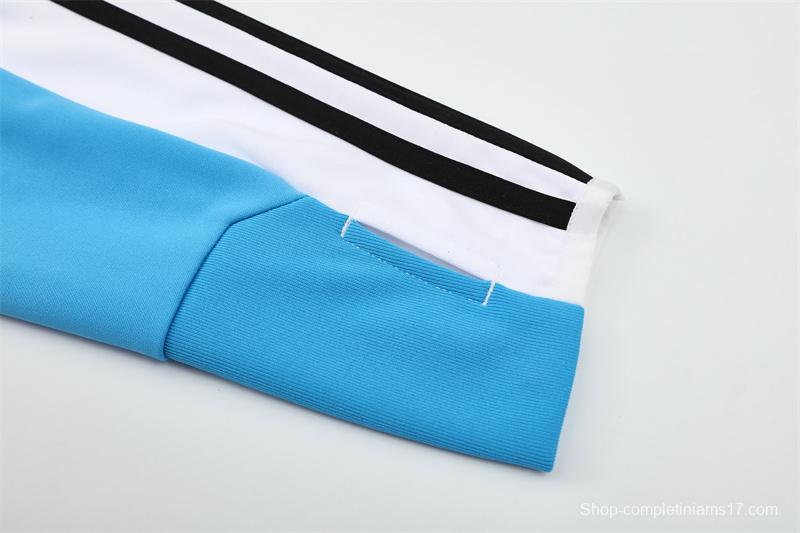 Retro 12/13 Real Madrid White/Blue Half Zipper Jacket