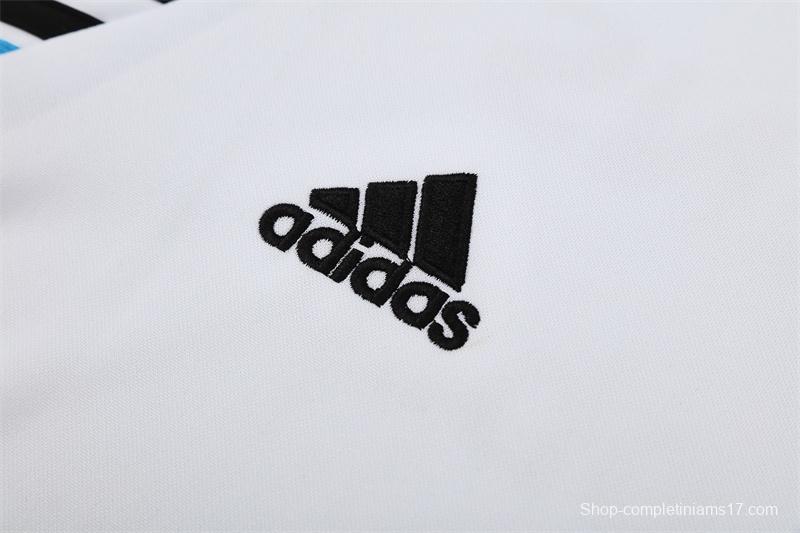 Retro 03/04 Real Madrid White Half Zipper Jacket