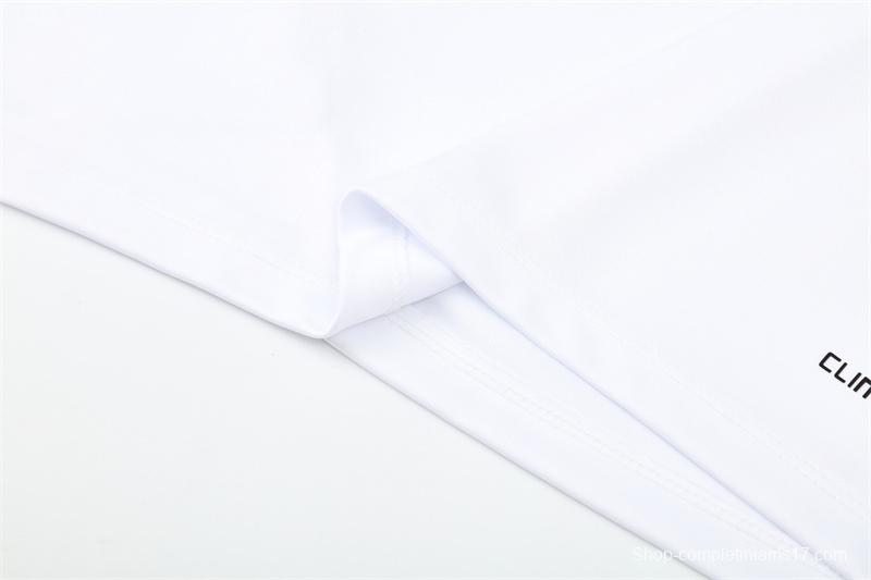 Retro 09/10 Real Madrid White Half Zipper Jacket+Long Pants