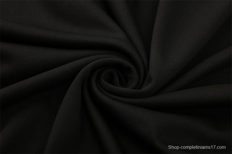 25/26 Portugal Black Half Zipper Jacket+Long Pants