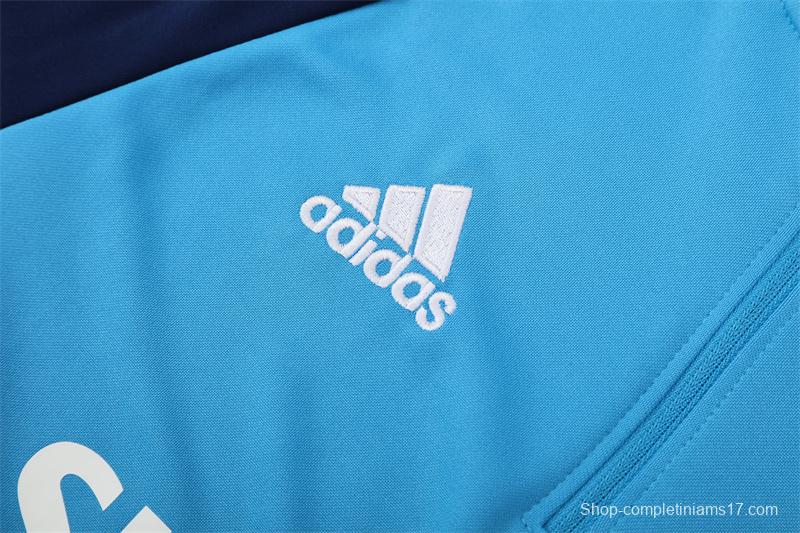 Retro 05/06 Real Madrid Light Blue Half Zipper Jacket