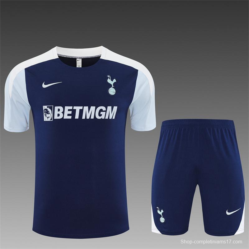25/26 Tottenham Hotspur Royal Blue with XS Short Sleeve+Soccer Shorts