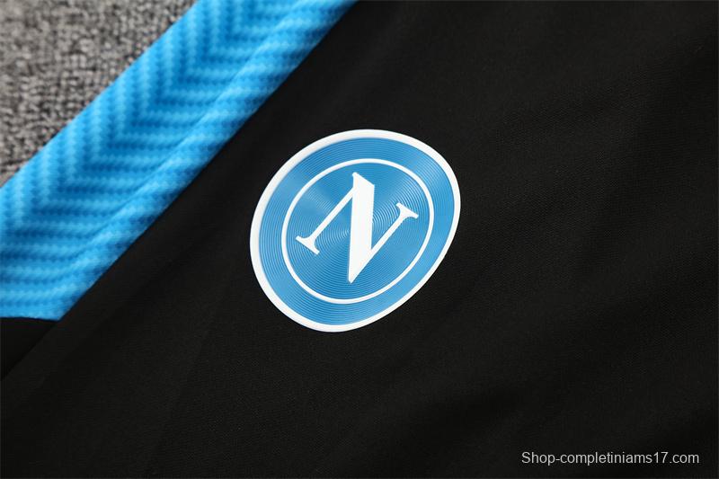 25/26 Napoli Black Grey Camouflage Half Zipper Jacket+Long Pants