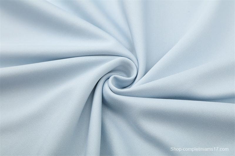 Retro 04/05 Real Madrid Light Grey Half Zipper Jacket+Long Pants